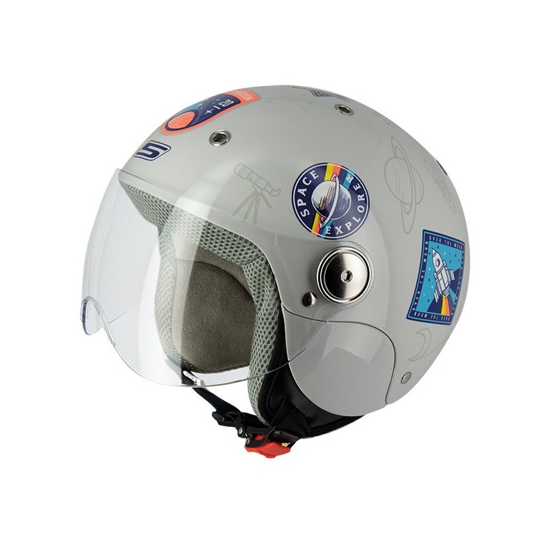 Casco Helmet Jet Moto visera S-Line S779 LEOV Verde taglia M 