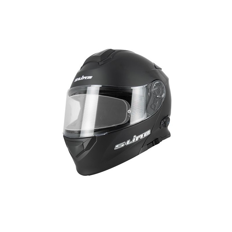ROSSO PINLOCK taglia M Casco Helmet Modulare Moto S-LINE S550 NERO 