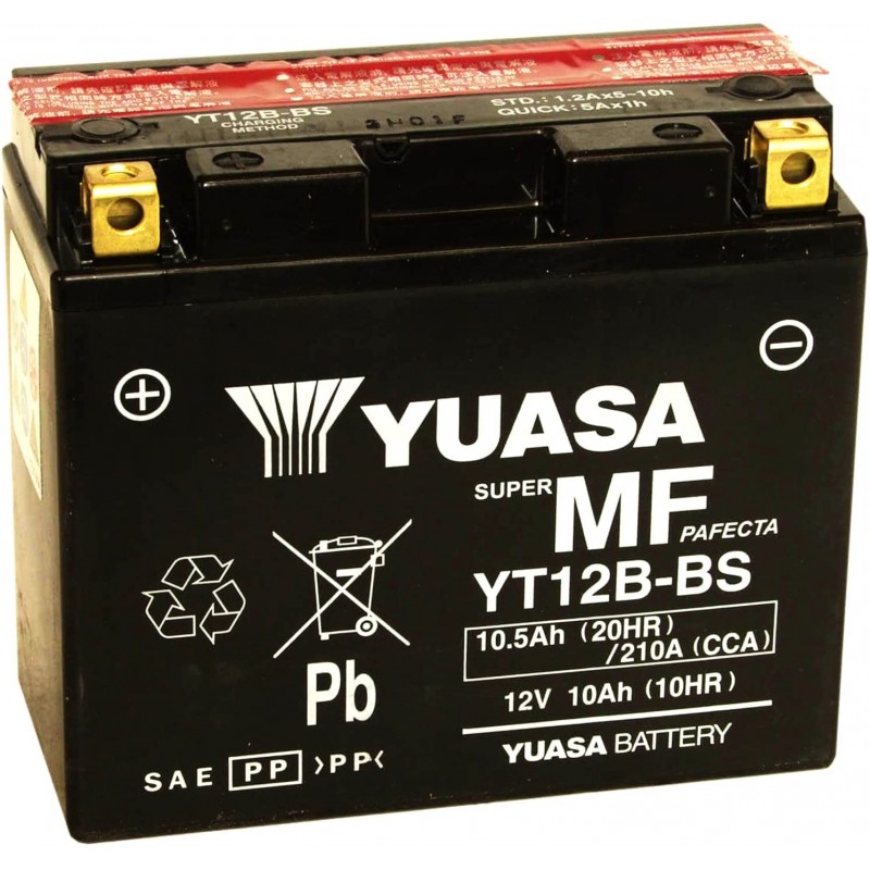 Yuasa Batteria YT12B-BS 12V 10Ah CCA 210 150x69x130 mm E01130