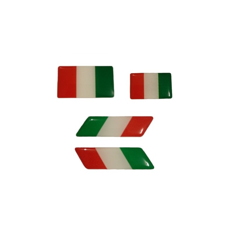 Nova Grafica - Set 4 Adesivi Bandiera Italiana Tricolore